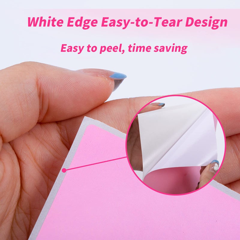 Memoking ملصقات حزمة Memoking - ملصقات حرارية قابلة للطي مقاس 4 بوصات × 6 بوصات، ملصق شحن مباشر ذاتي اللصق، ورق طابعة ملصقات حرارية خالية من BPA، متوافق مع Rollo وMUNBYN وZebra وFargo، 500 قطعة - وردي - Image 5